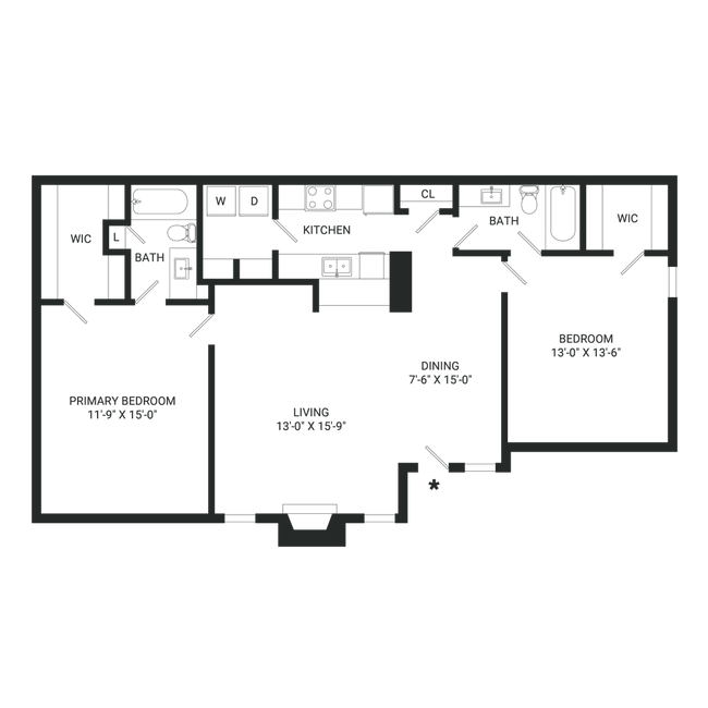 2x2 B1Uvw-Full Upgrade 2062 floor plan